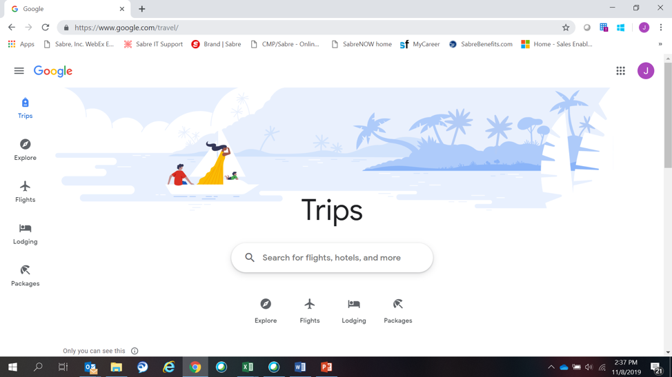 Google Travel – Trips