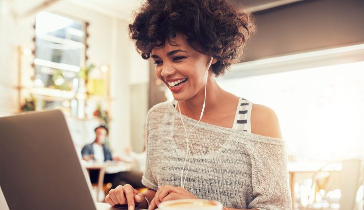 Woman on computer